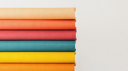 Stacked Colorful Fabrics for Creative Sewing and Craft Projects