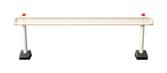 Industrial area safety barrier install isolated on transparent background