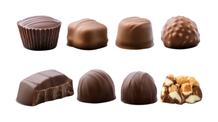 Sweet indulgence chocolate studio isolated on transparent background