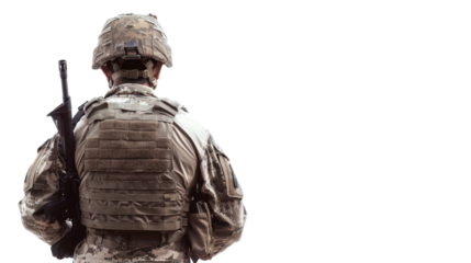 Soldier on transparent background