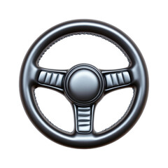 Driving action steering wheel design isolated on transparent background