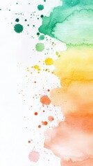 Obraz premium Soft Watercolor Gradient with Splashes in Warm and Cool Tones