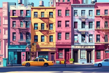 Obraz premium Vibrant cityscape visuals for your creative projects.