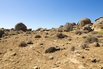 Valley of the spheres, Torysh, Mangystau region, Kazakhstan