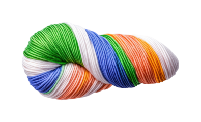 Vibrant yarn creations for indoor textiles isolated on transparent background