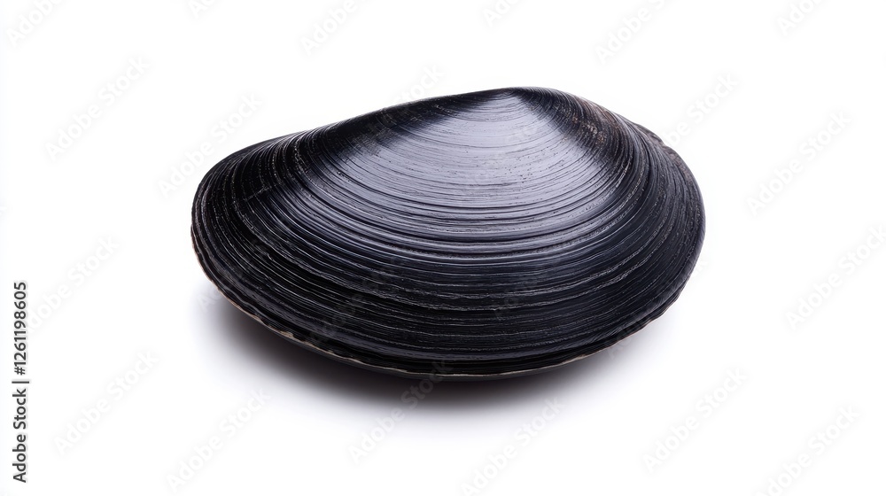 Aufkleber black shell with smooth surface and distinctive lines