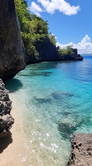 
Serene beaches with clear blue water