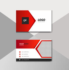 Modern and clean business card,  professional business card ,corporate visiting card, name card, card design template in geometric double side design
