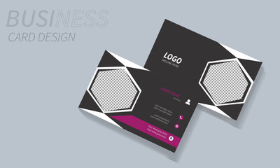 Modern and clean business card and abstract simple creative professional business card template design ,corporate visiting card, name card, card design template in geometric double side design