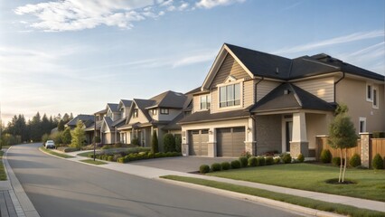Suburban Dream Homes Luxury Real Estate, New Construction, Peaceful Street