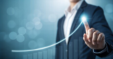 Business Growth Strategy Upward Trend, Financial Success, Data Analysis