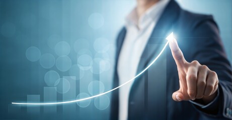 Business Growth Strategy Upward Trend, Financial Success, Progress