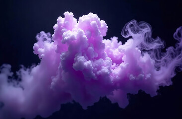 Fototapeta premium Colored lilac Smoke Cloud, abstraction Background illustration. AI Generative