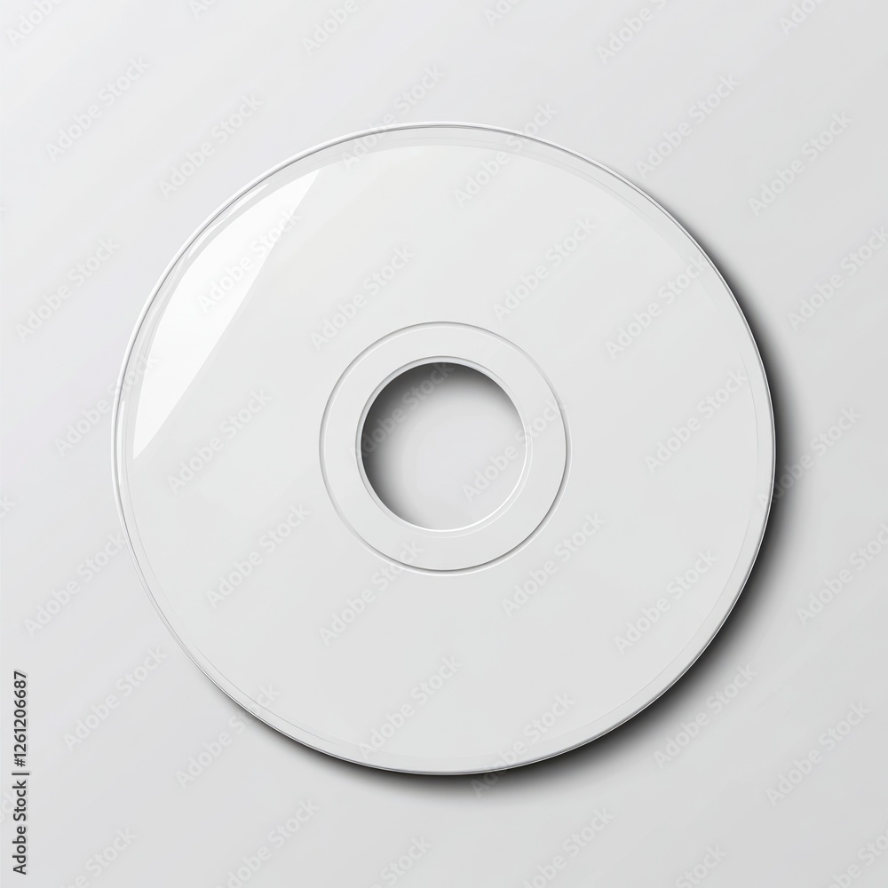 Poster photorealistic blank cd mockup on isolated background - versatile template design