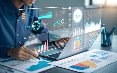 Digital Business Analytics Data Visualization, Charts, Graphs, Reports, Metrics, Insights, Performan