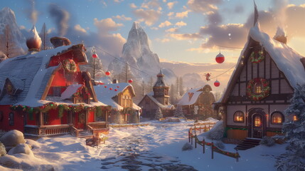 festive landscape Digital Surrealism --no freckles_003