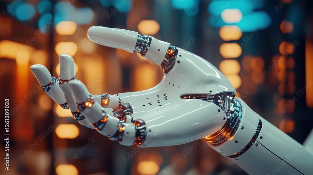 Aufkleber robotic arm demonstrates intricate design and technological innovation, emphasizing efficiency and p