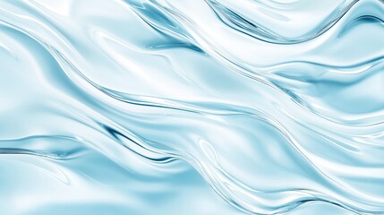 Fototapeta premium Soft azure curves undulating gently, representing fluid movement and tranquility, perfect for wellness, beauty, or natural design compositions