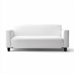 Obraz premium Modern Minimalist White Sofa in Bright Interior Space for Decoration