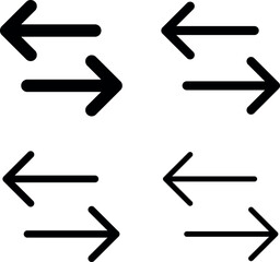 Arrows data transfer icon, exchange arrow icons - Swap icon with two arrows. Colorful set of icons