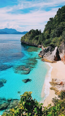 
Serene beaches with clear blue water