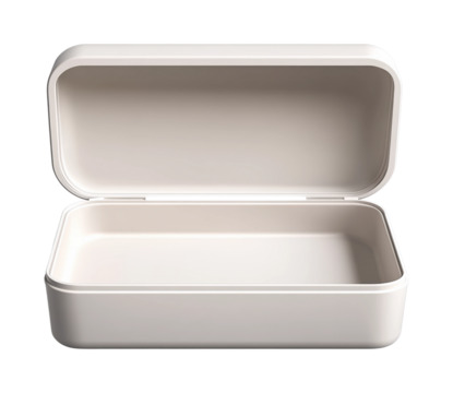 Open storage box minimalist home design isolated on transparent background