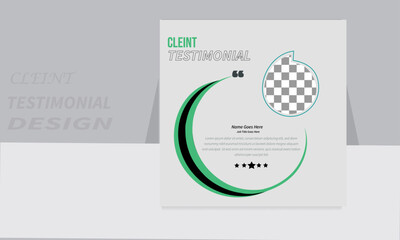 Modern client testimonial or creative Client feedback template design and social media post web banner template. Creative design in color variation design
