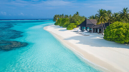 
Serene beaches with clear blue water