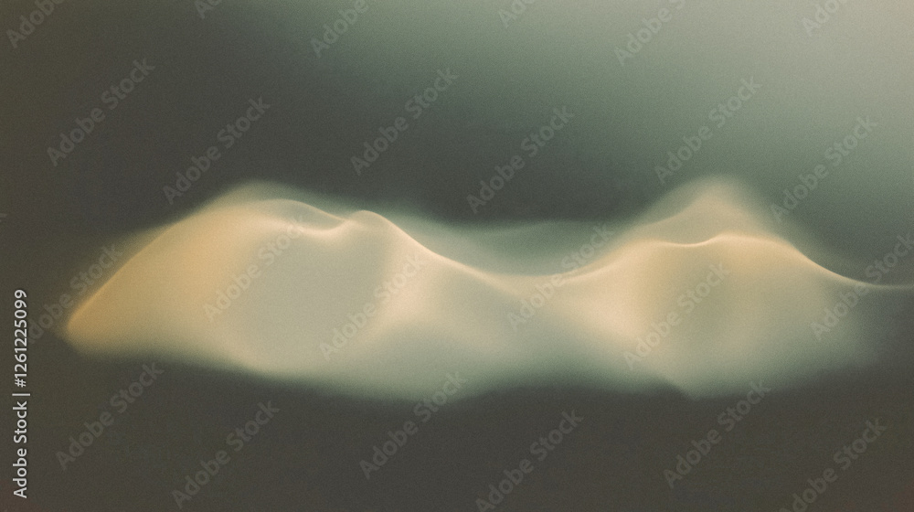 Poster ethereal abstract gradient light waves on a foggy background