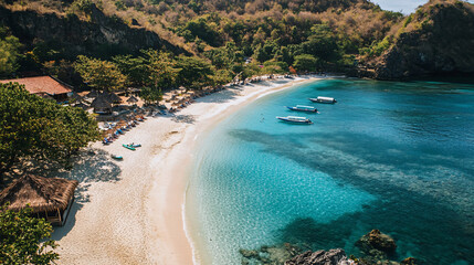 
Serene beaches with clear blue water