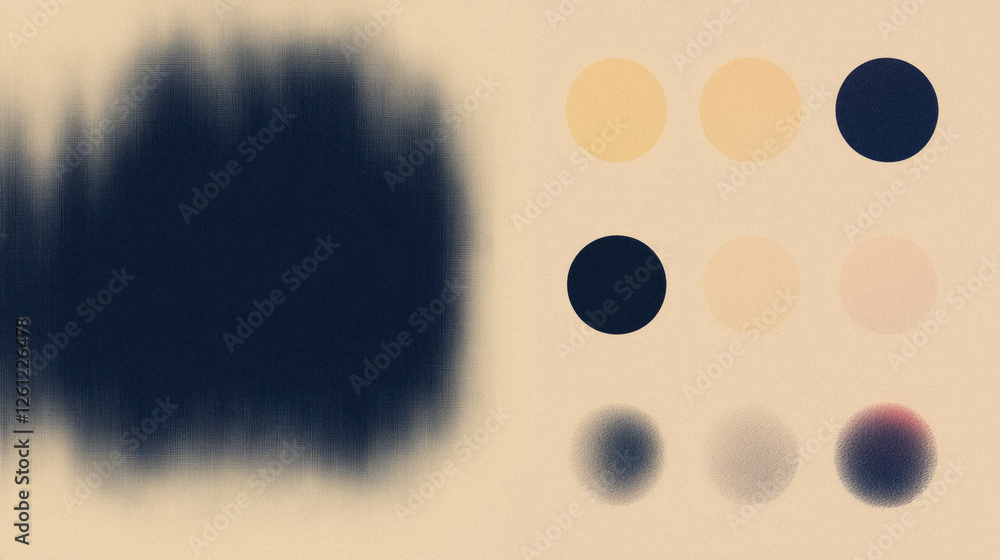 Poster abstract gradient texture with soft color palette and circular designs