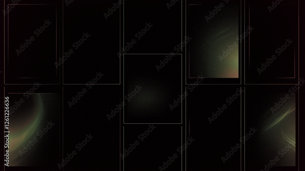 Poster Geometric abstract design with subtle gradient light effects and symmetrical pattern
