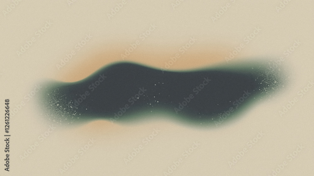 Poster abstract organic shape with subtle gradient and minimalist design