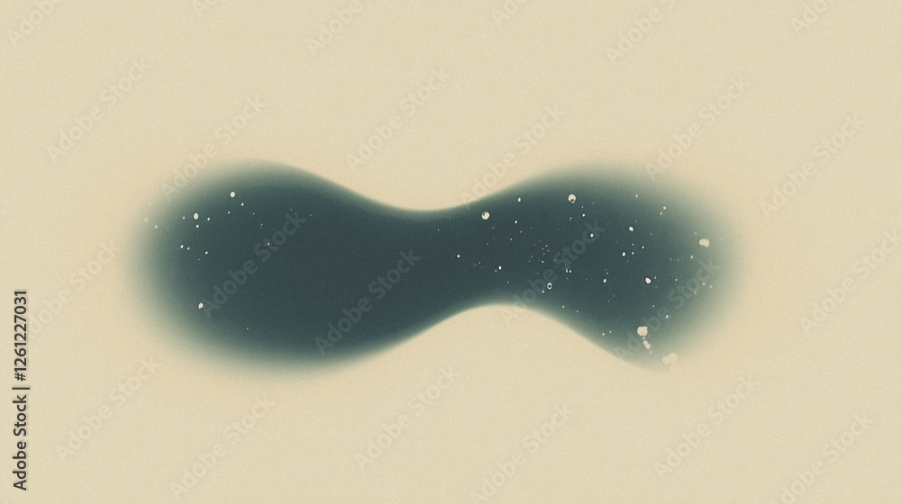 Poster abstract organic shape with fluid form and soft gradient on minimal background