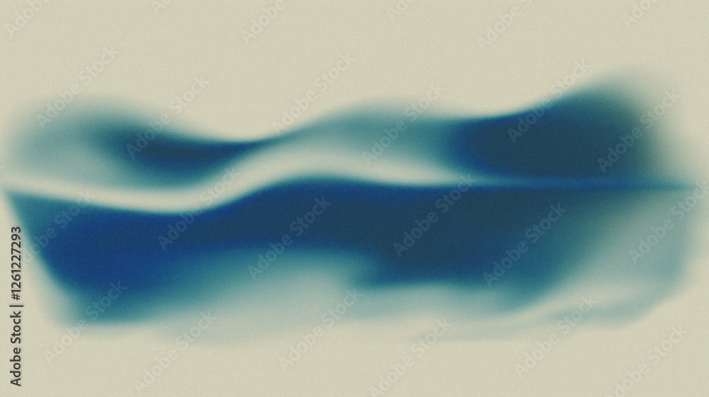 Poster abstract blue and green gradient with soft blurred lines