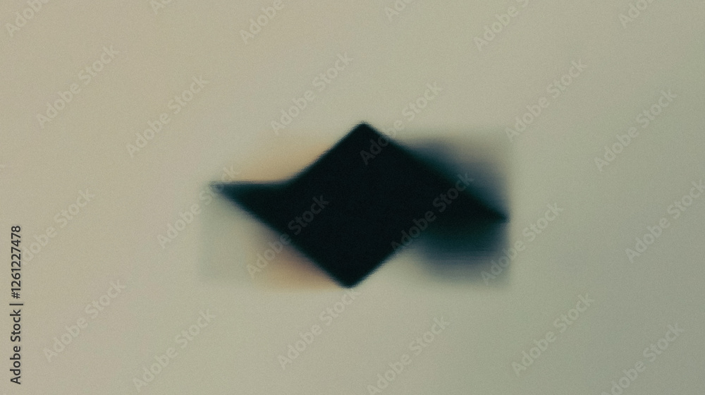 Poster abstract geometric shape with blur effect on minimalistic background