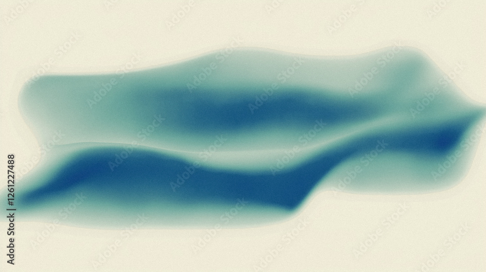 Poster abstract blue waves on a light background with soft gradient effect