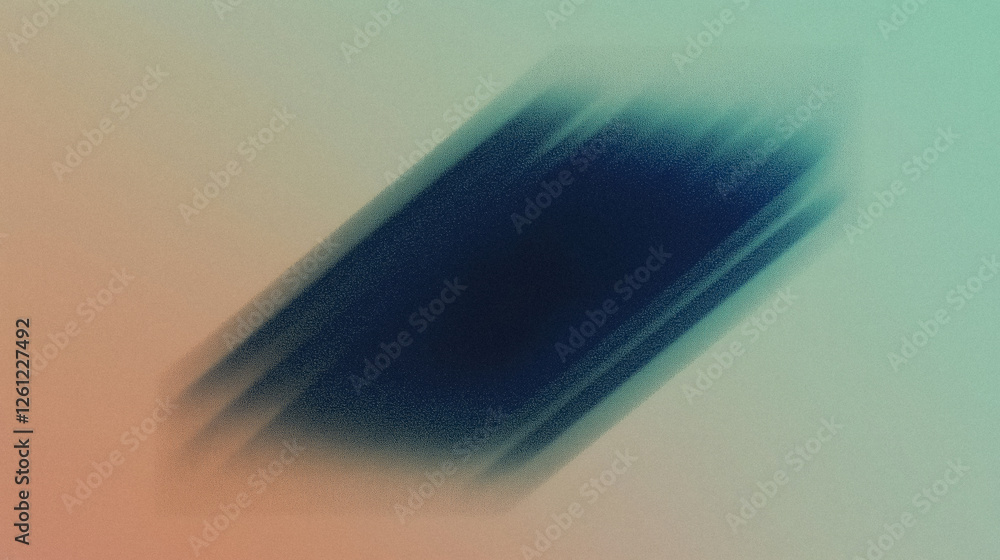 Poster abstract blurred rectangular shape with gradient background in soft tones