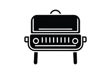 electric griller vector icon.eps