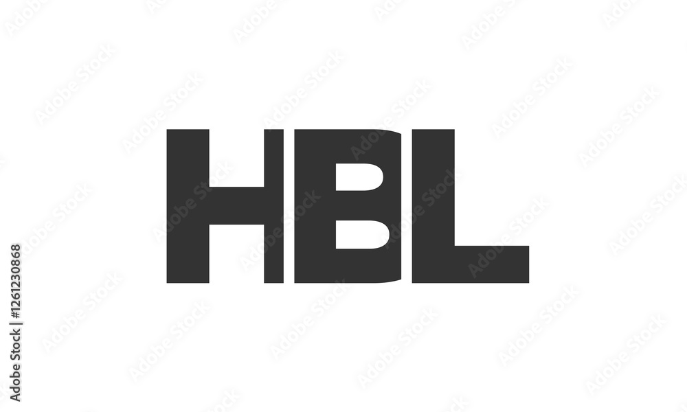 Poster hbl logo design template with strong and modern bold text. initial based vector logotype featuring s