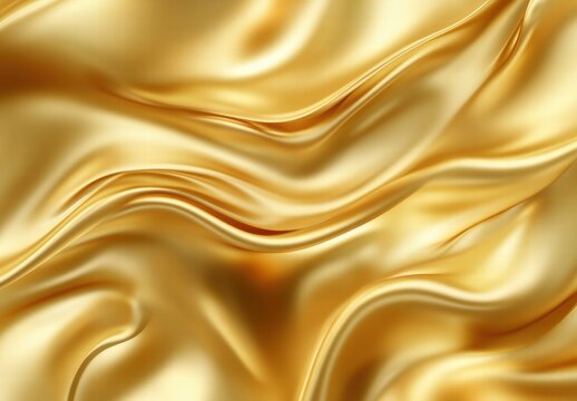 A gold fabric with a wave pattern