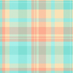 Pastel plaid pattern in soft peach, mint green, and gray.  Ideal for textile designs, website backgrounds, and crafting projects.