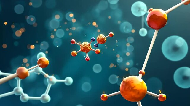 Animation leucic acid, rotating 3D model of 2-hydroxyisocaproic acid