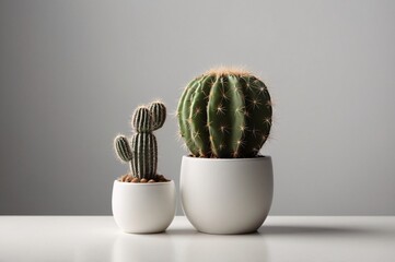 cactus plant, two different sizes