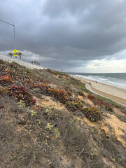stormy weather on the beach