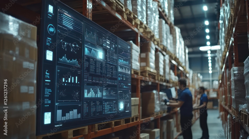 Poster warehouse inventory management system data display