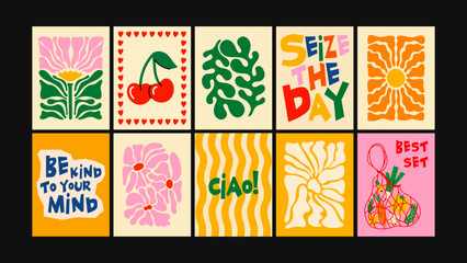 Stylish and creative abstract food wall art for kitchens, restaurants, and cafes. Modern prints in a trendy Matisse-inspired aesthetic