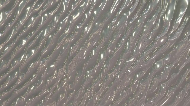 Shimmering silver texture in fluid motion showcasing elegant abstract waves