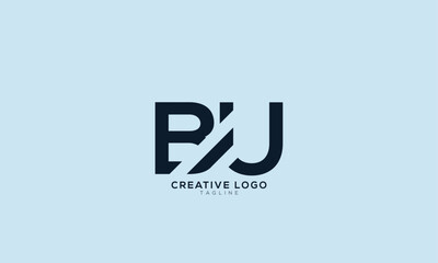 BU UB Abstract initial monogram letter alphabet logo design