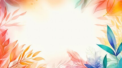 Obraz premium Flower and botanical leaves watercolor hand drawing.